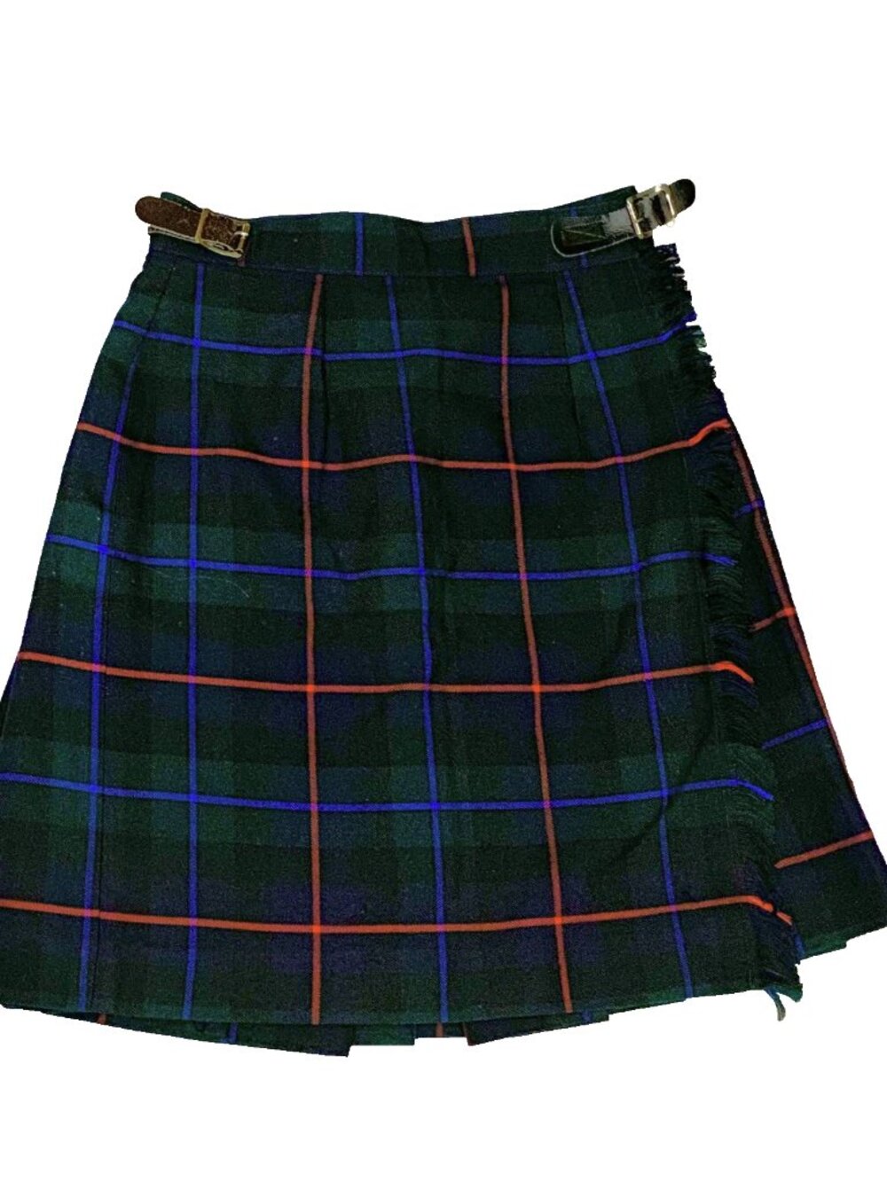 Vintage Y2K McCarthy Tartan Plaid Kilt Skirt 24" Waist XS Pleated Buckle A-Line